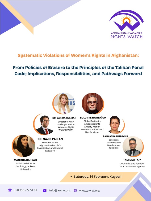 Panel on the Systematic Violations of Women’s Rights in Afghanistan Launch of the Afghanistan Women’s Rights Watch Report – 2025